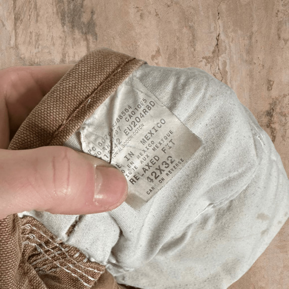 Desert Tan Dickies Carpenter Pants Baggy Fit Double Knees Canvas Black Label - Picture 6 of 6